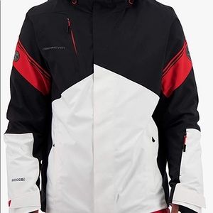 Obermeyer Men’s Kenai Jacket Size L in White/Red/Black NWT
